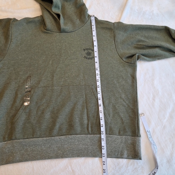 Alpine Design Women's Fleece Hiking Hoodie Olive Haze Heather Large New - Picture 12 of 14